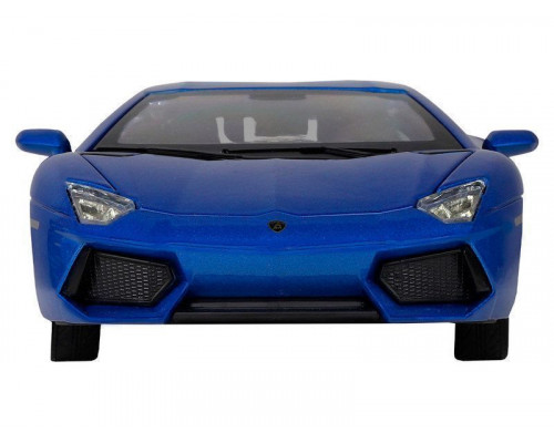 Машина АВТОПАНОРАМА Lamborghini Aventador Coupé, 1/24, синий, свет, звук, в/к 24,5*12,5*10,5 см