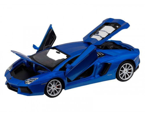 Машина АВТОПАНОРАМА Lamborghini Aventador Coupé, 1/24, синий, свет, звук, в/к 24,5*12,5*10,5 см