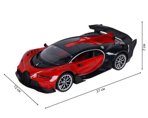 Радиоуправляемая машина AUTODRIVE гоночная, 1/14, красный, 27MHz, пульт-руль, свет, в/к 41*7*32см