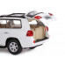 Машина АВТОПАНОРАМА Lexus LX570, белый, 1/32, свет, звук, инерция, в/к 17,5*13,5*9 см