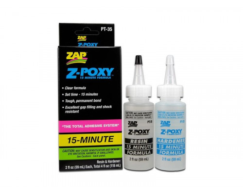 Эпоксидная смола ZAP Z-Poxy 15мин., двухкомпонентная, 118мл (sets)