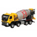 Машина АВТОПАНОРАМА Volvo бетономешалка, желтый, 1/50, свет, звук, в/к 28*14*10 см