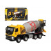 Машина АВТОПАНОРАМА Volvo бетономешалка, желтый, 1/50, свет, звук, в/к 28*14*10 см