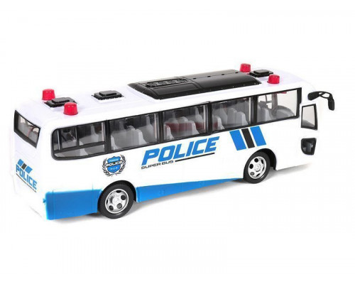 Р/У машина MX  Автобус Полиция (с мигалками) +акб, 1/18