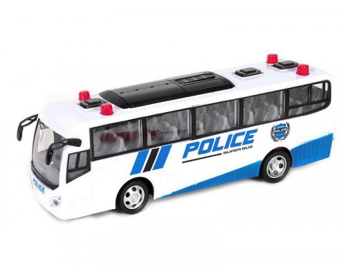 Р/У машина MX  Автобус Полиция (с мигалками) +акб, 1/18