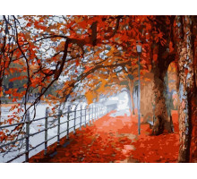 Картина по номерам 40х50 ОСЕННИЙ ПАРК (24 цвета)