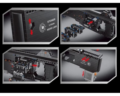 Конструктор RCM пулемет M249 (1408 деталей)