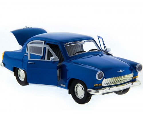 Машина АВТОПАНОРАМА ГАЗ-21 Волга 1/24 в/к  26*12*11см, синяя