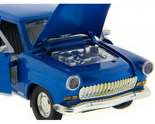 Машина АВТОПАНОРАМА ГАЗ-21 Волга 1/24 в/к  26*12*11см, синяя