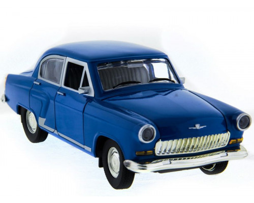 Машина АВТОПАНОРАМА ГАЗ-21 Волга 1/24 в/к  26*12*11см, синяя