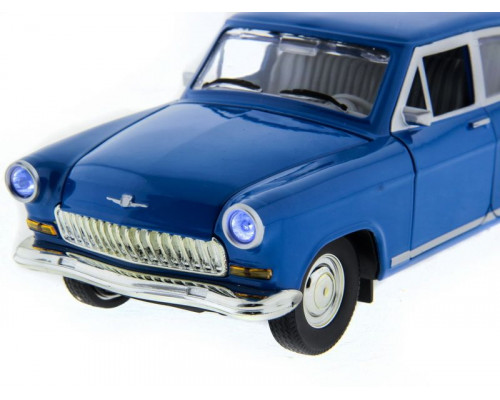 Машина АВТОПАНОРАМА ГАЗ-21 Волга 1/24 в/к  26*12*11см, синяя