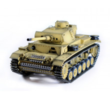 Р/У танк Taigen 1/16 Panzerkampfwagen III (Германия) дым, свет V3 2.4G RTR пустыня