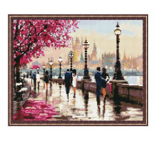 Картина мозаикой с нанесенной рамкой 40х50 НАБЕРЕЖНАЯ (39 цветов)