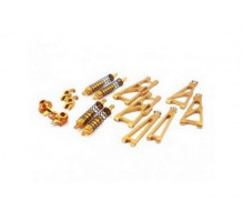 Комплект алюминиевого тюнинга для Himoto E10MT/L, E10XT/L золотой