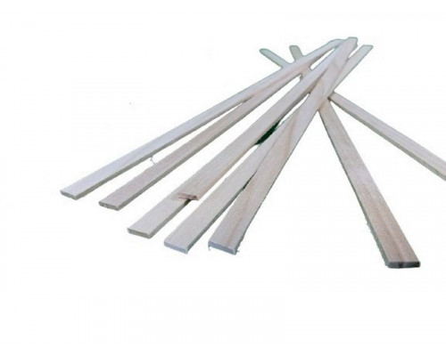 Деревянные рейки 2х8 мм, длина 300 мм, липа, 8 шт