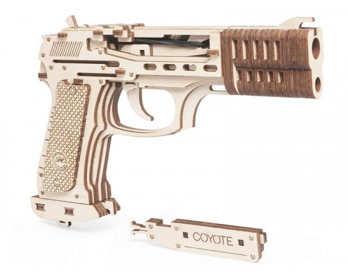 Деревянный конструктор Lemmo Пистолет Койот, 71 деталь