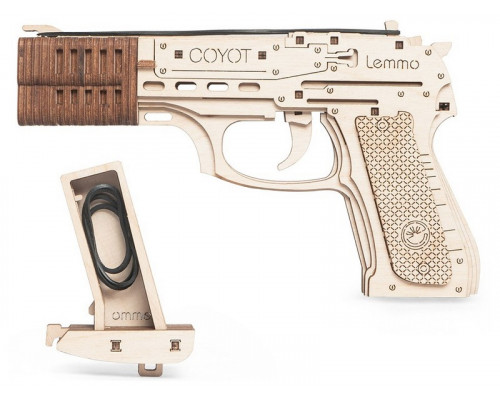 Деревянный конструктор Lemmo Пистолет Койот, 71 деталь