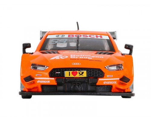 Машина АВТОПАНОРАМА Audi RS 5 DTM,оранжевый, 1/32, свет, звук, инерция, в/к 17,5*13,5*9 см
