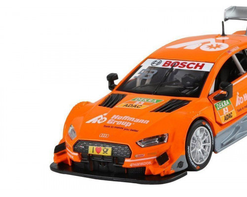Машина АВТОПАНОРАМА Audi RS 5 DTM,оранжевый, 1/32, свет, звук, инерция, в/к 17,5*13,5*9 см