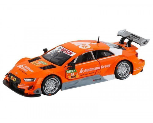 Машина АВТОПАНОРАМА Audi RS 5 DTM,оранжевый, 1/32, свет, звук, инерция, в/к 17,5*13,5*9 см