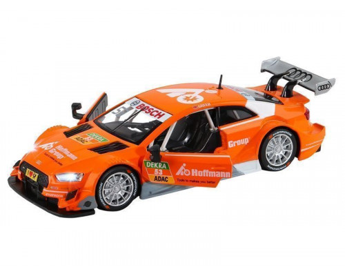 Машина АВТОПАНОРАМА Audi RS 5 DTM,оранжевый, 1/32, свет, звук, инерция, в/к 17,5*13,5*9 см