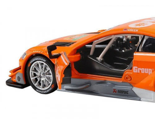 Машина АВТОПАНОРАМА Audi RS 5 DTM,оранжевый, 1/32, свет, звук, инерция, в/к 17,5*13,5*9 см