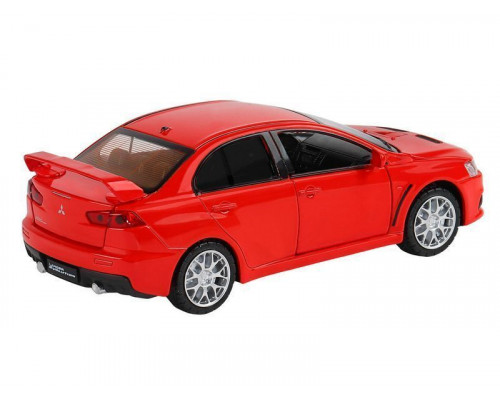 Машина АВТОПАНОРАМА Mitsubishi Lancer Evolution, 1/32, красный, свет, звук, в/к 17,5*12,5*6,5 см