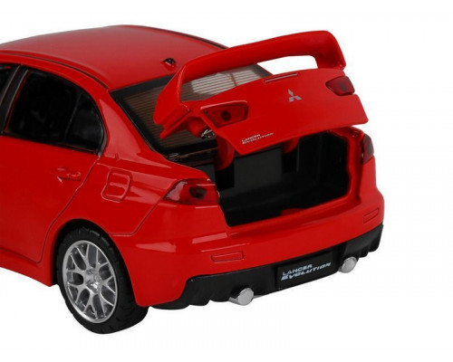 Машина АВТОПАНОРАМА Mitsubishi Lancer Evolution, 1/32, красный, свет, звук, в/к 17,5*12,5*6,5 см