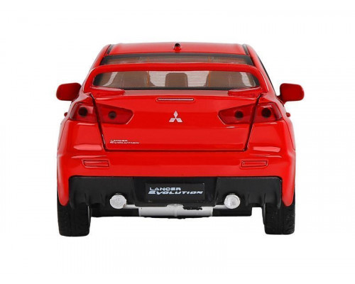 Машина АВТОПАНОРАМА Mitsubishi Lancer Evolution, 1/32, красный, свет, звук, в/к 17,5*12,5*6,5 см