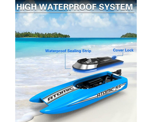 Радиоуправляемый катер Volantex RC AtomicXS синий 2.4G LiPo RTR