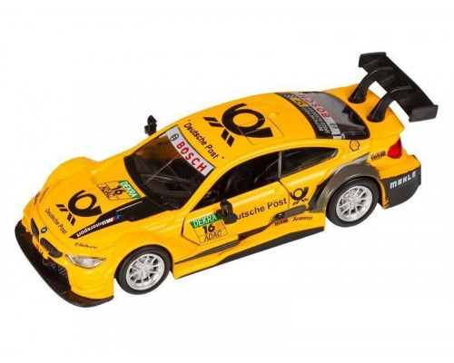 Машина АВТОПАНОРАМА BMW M4, 1/44, желтый, инерция, откр. двери, в/к 17,5*12,5*6,5 см