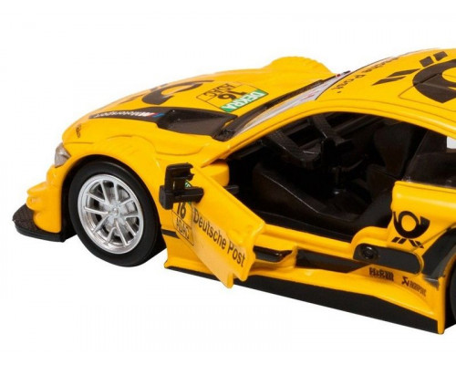 Машина АВТОПАНОРАМА BMW M4, 1/44, желтый, инерция, откр. двери, в/к 17,5*12,5*6,5 см