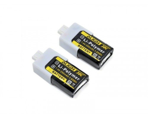 Аккумулятор Align Li-pol 250 mAh, 30c, 2s1p (2шт), Align T-Rex 150