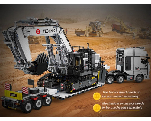 Конструктор RCM прицеп - открытая низкая платформа (1529 деталей) для тягача YC-22013