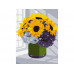 Картина по номерам 15х20 БУКЕТ ПОДСОЛНУХОВ С ГОРТЕНЗИЕЙ (13 цветов)
