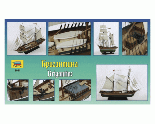 Сборная модель ZVEZDA Бригантина, подарочный набор, 1/100