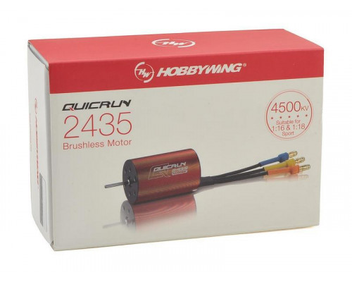 Бесколлекторный мотор Hobbywing QUICRUN-2435SL-4500KV-RED-G3-SE (4500KV, 2,3/10мм, 1/18, 1/16)