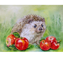 Картина по номерам с цветной схемой на холсте 30х40 Подарок от друзей (18 цветов)