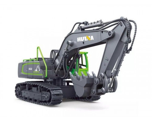 Радиоуправляемый экскаватор HUI NA TOYS, серый 2.4G 9CH 1/18 RTR