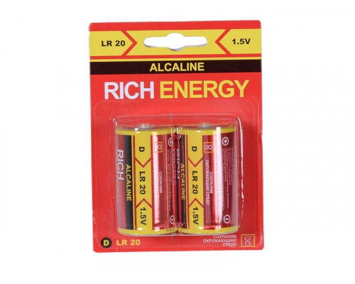 Батарейка Rich Energy D, LR20 Alkaline (1шт)