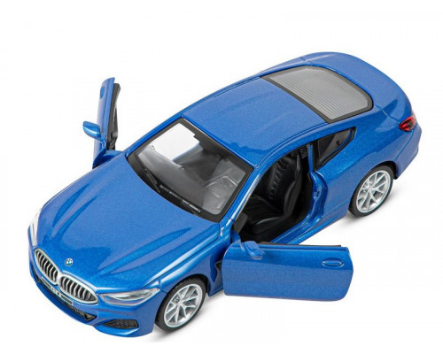 Машина АВТОПАНОРАМА BMW M850i Coupé, 1/35, синий, двери, свет, звук, инерция в/к 18*9*13,5 см
