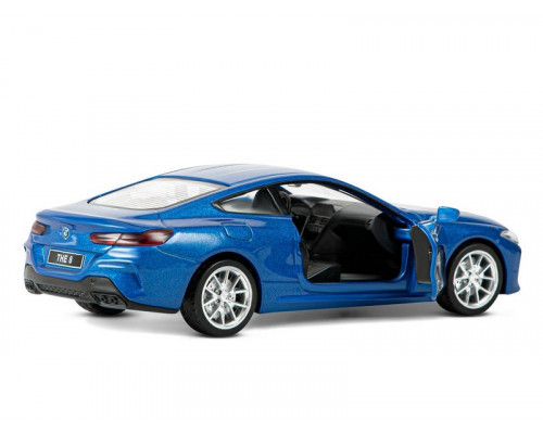 Машина АВТОПАНОРАМА BMW M850i Coupé, 1/35, синий, двери, свет, звук, инерция в/к 18*9*13,5 см