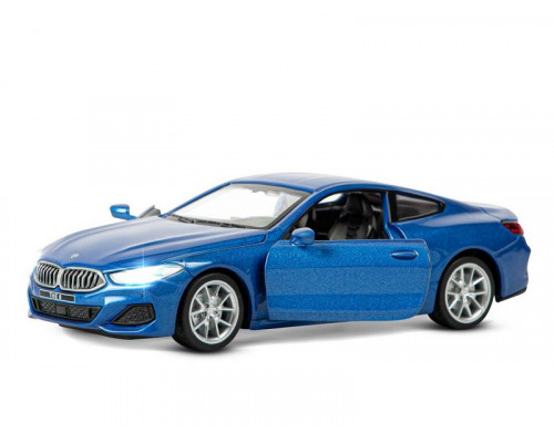 Машина АВТОПАНОРАМА BMW M850i Coupé, 1/35, синий, двери, свет, звук, инерция в/к 18*9*13,5 см