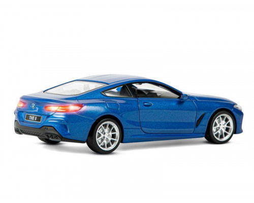 Машина АВТОПАНОРАМА BMW M850i Coupé, 1/35, синий, двери, свет, звук, инерция в/к 18*9*13,5 см