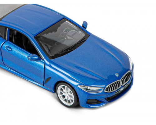 Машина АВТОПАНОРАМА BMW M850i Coupé, 1/35, синий, двери, свет, звук, инерция в/к 18*9*13,5 см