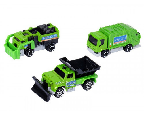 Набор металлических машинок AUTODRIVE JB0403957 Уборочная техника 3шт, в/к 23*9,4*4см.