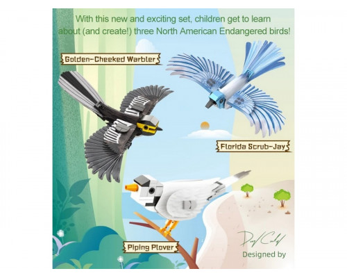 Конструктор CaDA ELEMENTS Птицы (350 деталей)