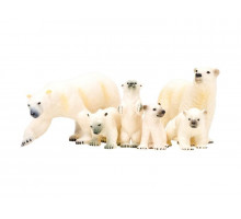 Набор фигурок животных MASAI MARA ММ203-013 серии "Мир морских животных": Белые медведи, 6 пр.