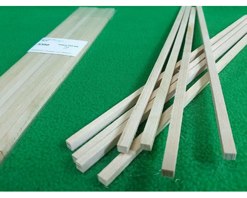 Деревянные рейки 5х6 мм, длина 300 мм, липа, 8 шт