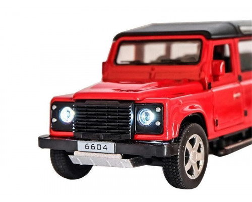Машина Land Rover Defender 6604 1/32 свет, звук, в асс. инерция (1/12шт.), б/к, 15 см